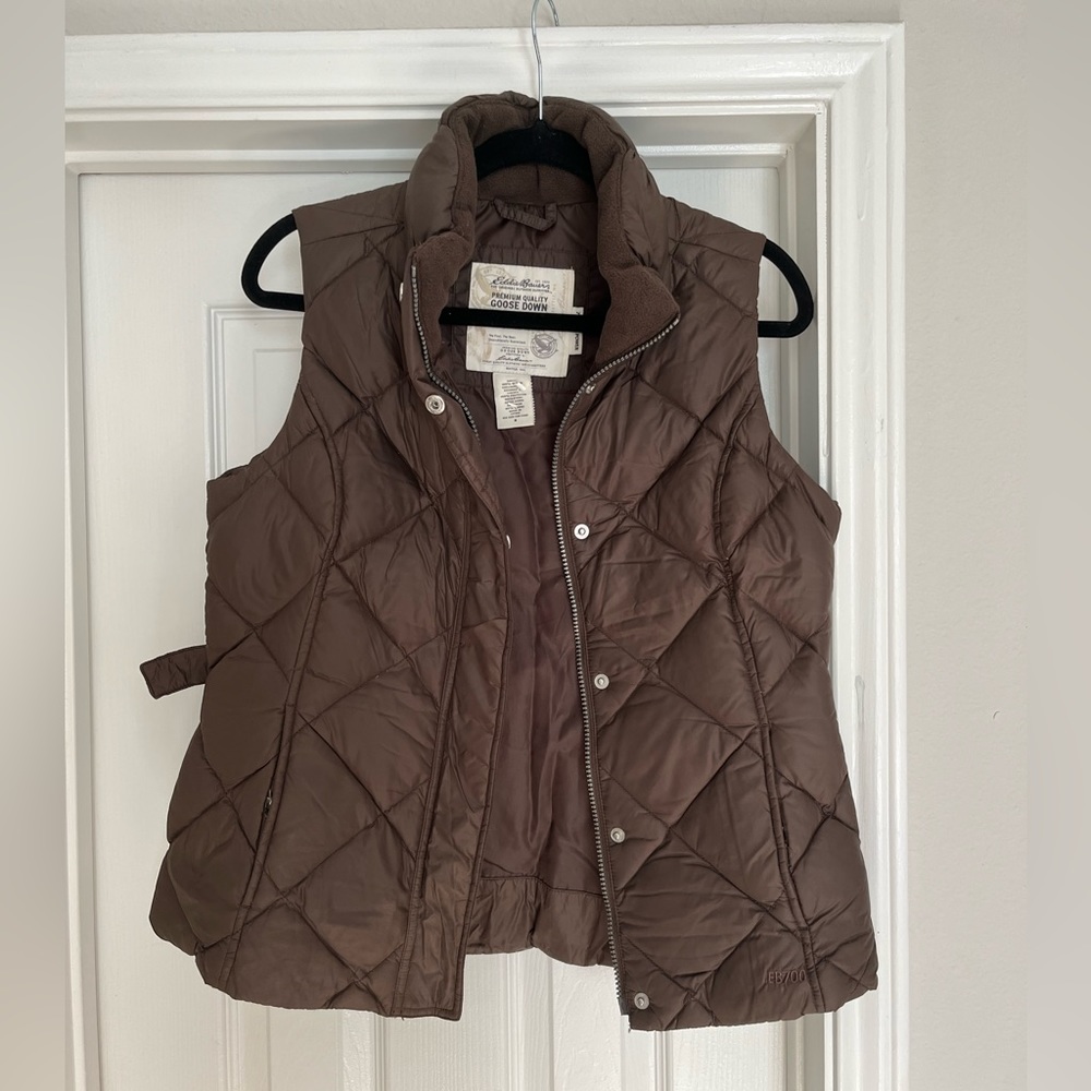 Eddie Bauer Goose Down Vest - Chocolate Brown